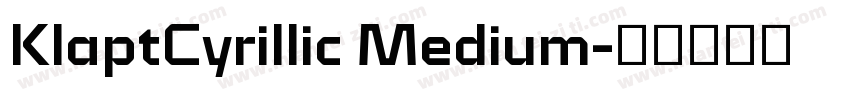 KlaptCyrillic Medium字体转换